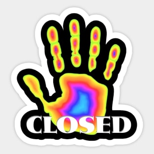 Handprint Closed Sticker